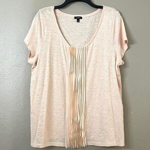 Talbots Tuxedo Front Blouse Size XL